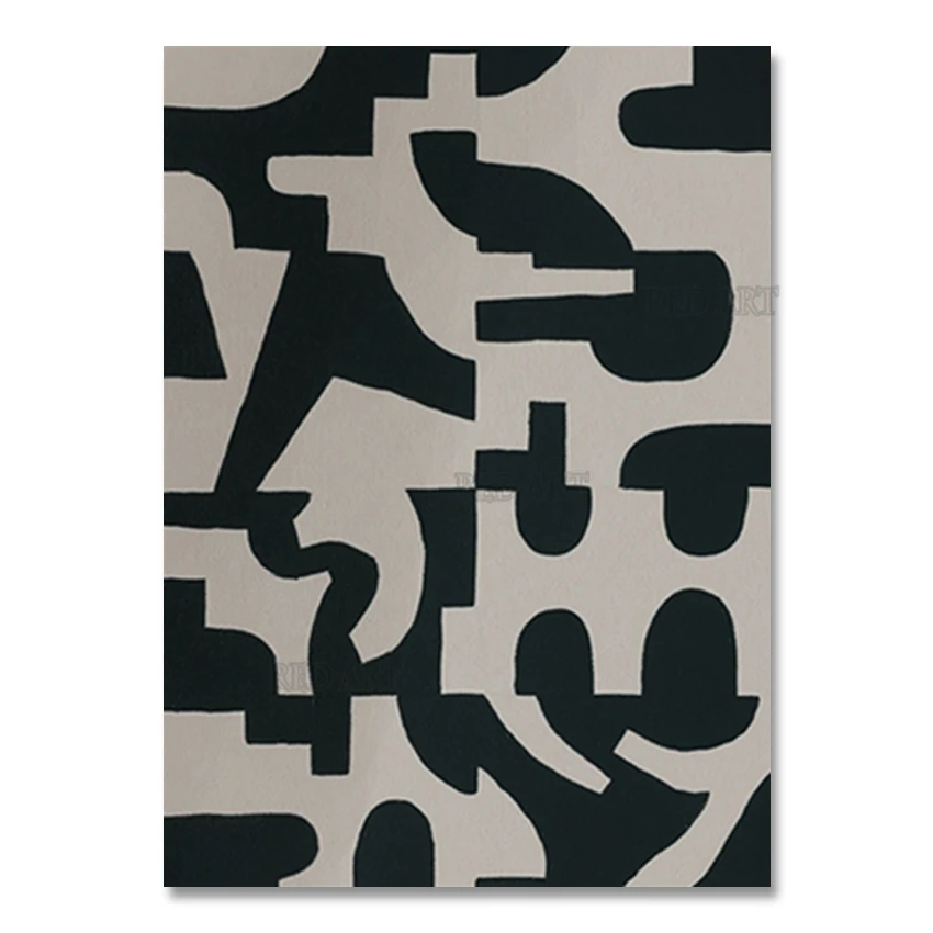 Ручная роспись абстрактный черный дизайн картина маслом большая настенная