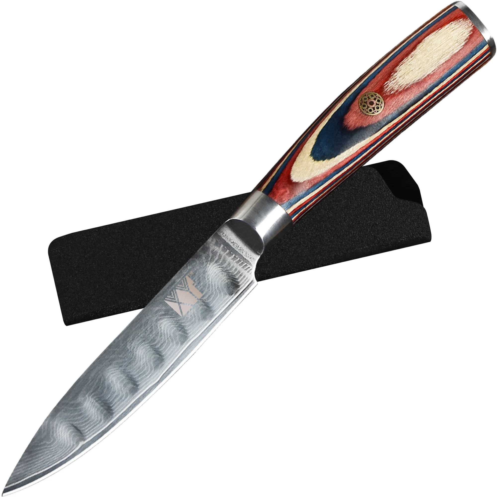 

4 Inch 6 Inch Damascus Steel Utility Knife 67 Layer Damascus Blade Ultra Sharp Kitchen Cutlery Tool Kitchen Knife Resin Handle