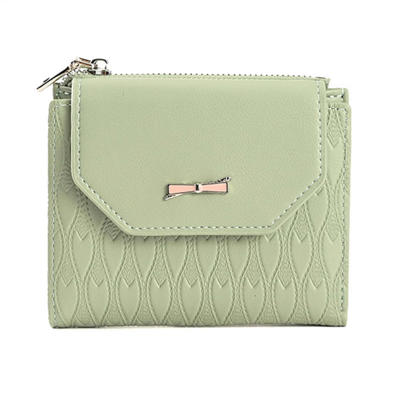 

Mini New Short Tri-Fold Ladies Purse High Qualoity PU Materials Durable Suitable For Outdoor Dating