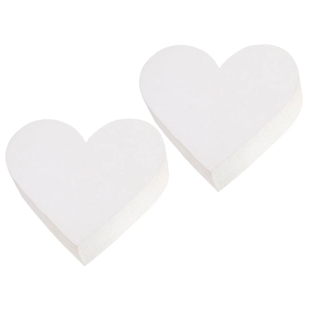 2 Pcs Fondant Bubble Cake Decorative Model Plant Printer Wedding Fake Compact Practicing Dummies White DIY Heart Foam