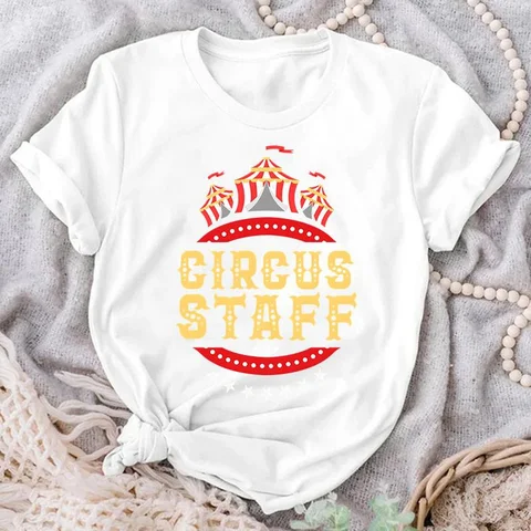 Circus Staff Print T Shirt Summer Casual Short Sleeve Tee Fashion Loose T Shirts Circus Staff Print T Shirt Summer Casual Short Sleeve Tee Fashion Loose T Shirts