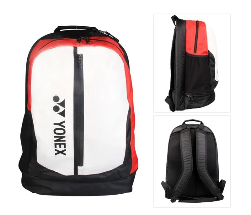 YONEX Badminton Sports Backpack Max For 2 Tennis Badminton Rackets PU Leather Racquet Sports Bag Unisex With Shoes Compartment