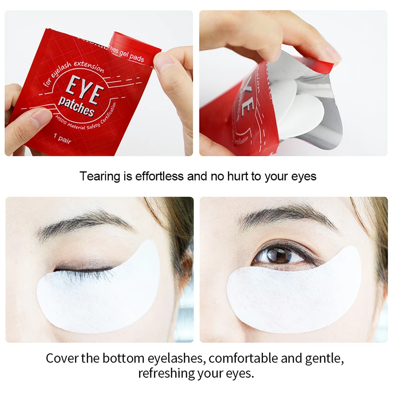 NAGARAKU 60 Pairs Eyelash Extension Eyepads Under Eyepads Gel Eyepads Hydrogel Eyepach Pack Makeup Tools Adhesive