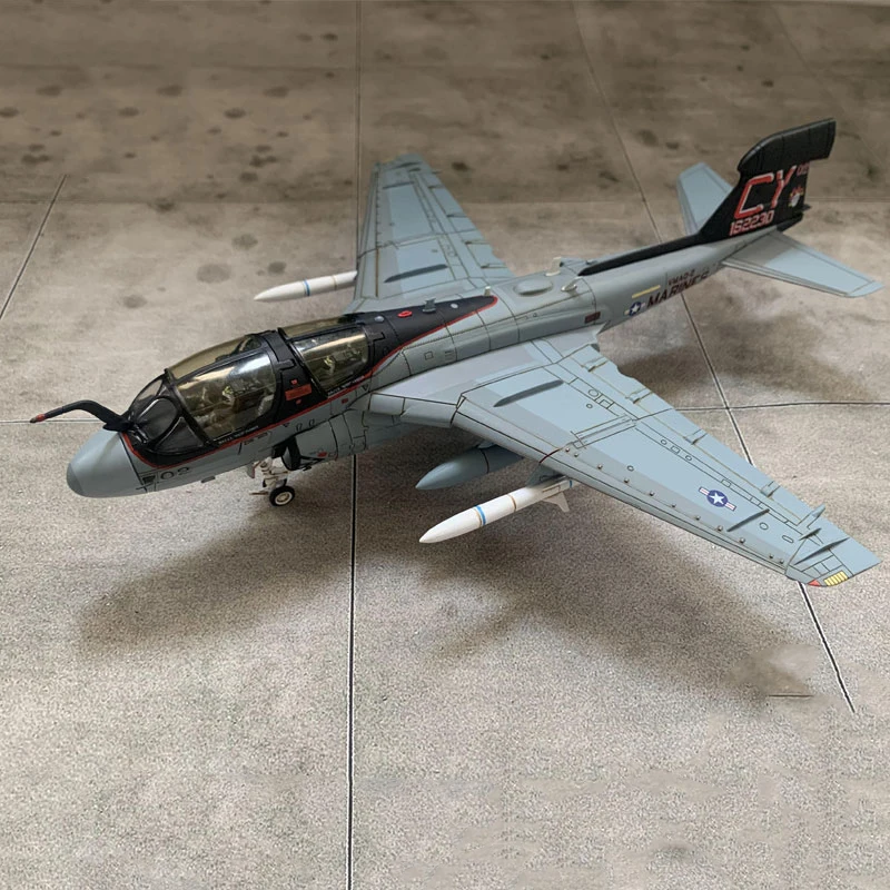 Scale 1/72 USMC EA-6B Carrier-based Fighter Prowler VMAQ-2 Finished Model Alloy Aircraft Adult Fans Collectible Gift