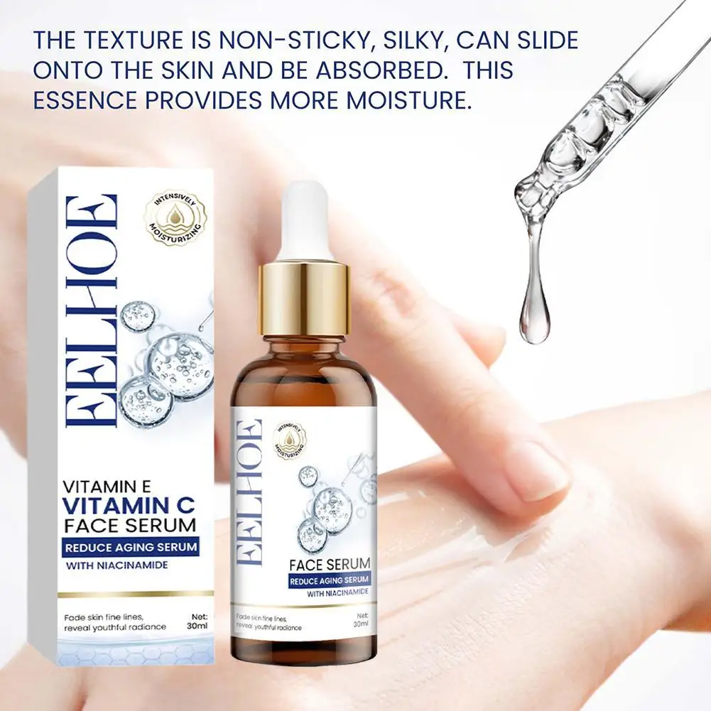 

30ML instant Pure Facial Serum Anti Wrinkle Aging Face Lift Tightening Reduce Eye Finelines colagene Korean