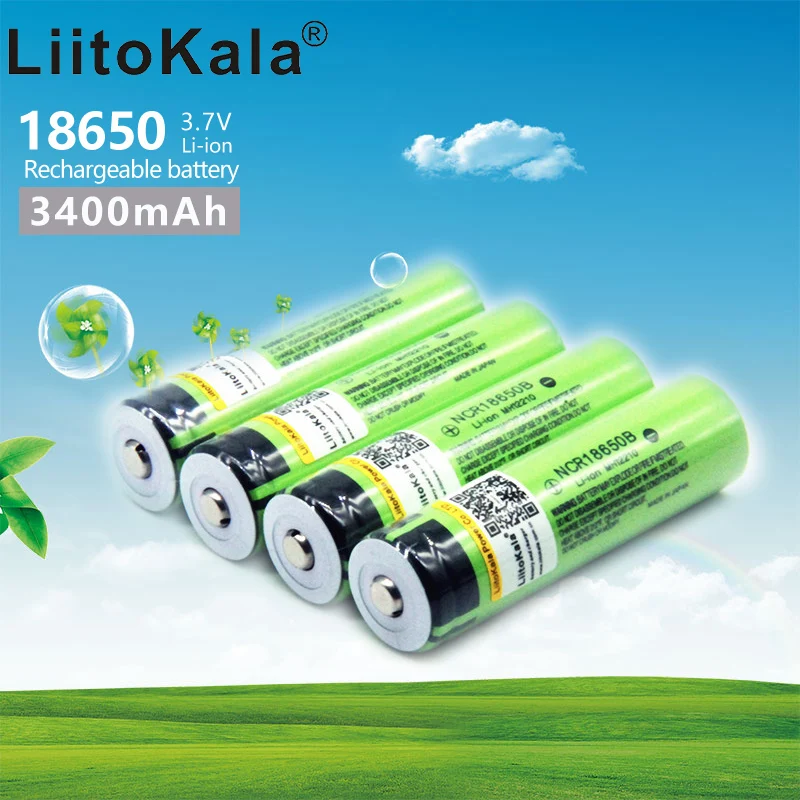 

Литиевая аккумуляторная батарея liitokala NCR18650B, 100% в, 3,7 мАч