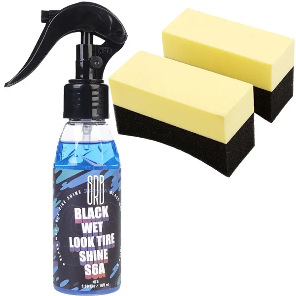 

Черная повязка для блеска шин с мокрым эффектом, автомобильное прозрачное покрытие, спрей для повязки шин, глянцевое средство для ремонта влажных шин, резины