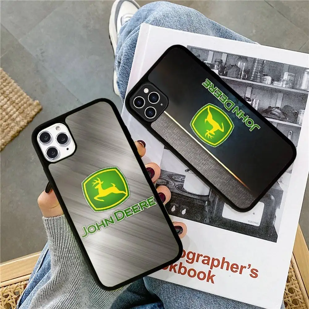 Фото Зеленый чехол Green J-John Truck D-Deeres для iPhone 17 16 Pro Max Air 15 14 13 12 Mini Plus 11, жесткий чехол из ПК+ТПУ для телефона №1