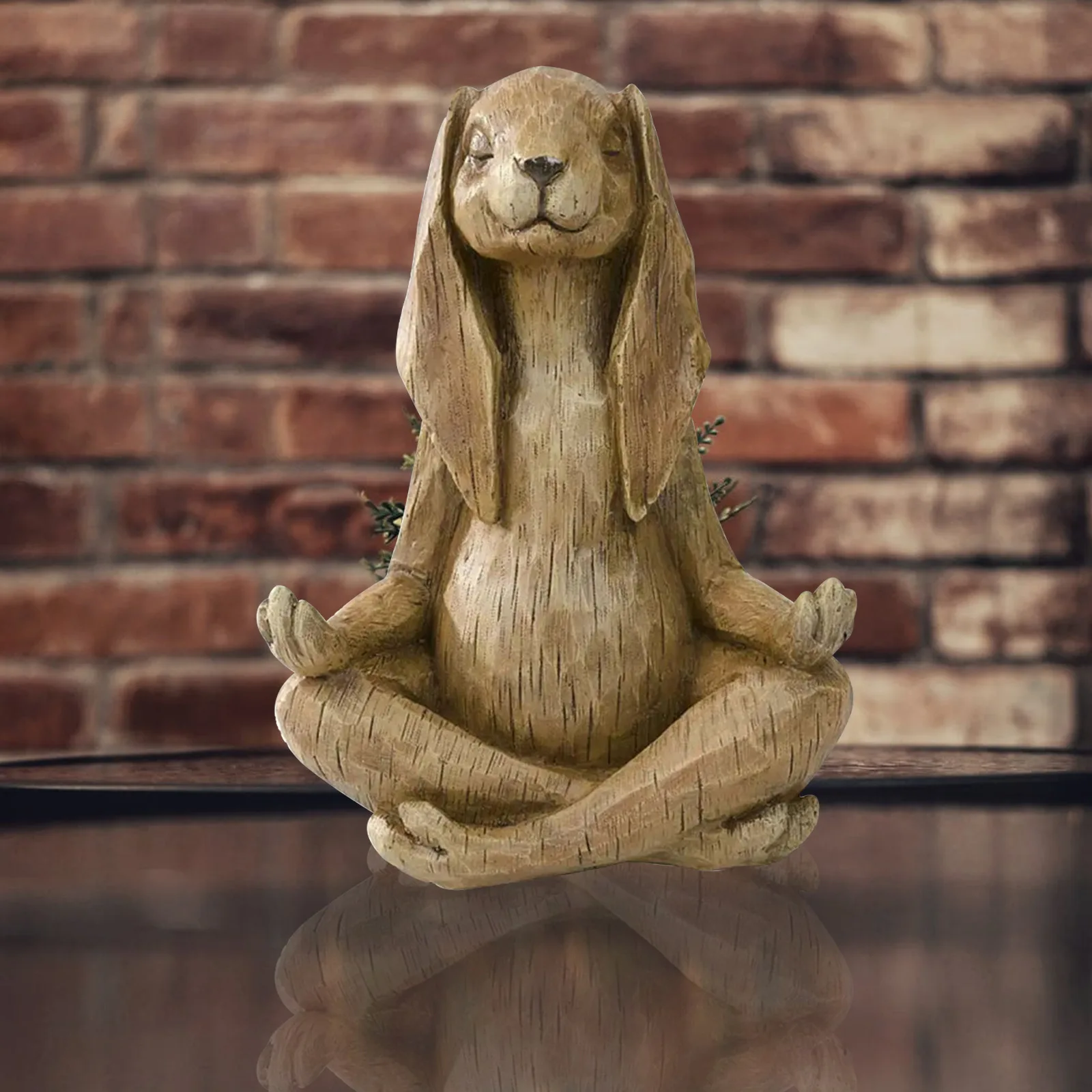 

Yoga-Pose Meditating Statue Rabbit Garden Resin Statue Garden Meditation Sculpture Decoration For Yoga Lover Outdoor
