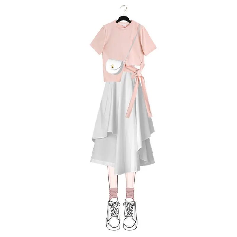 Женская юбка комплект из 2 предметов женская укороченная облегающая блузка