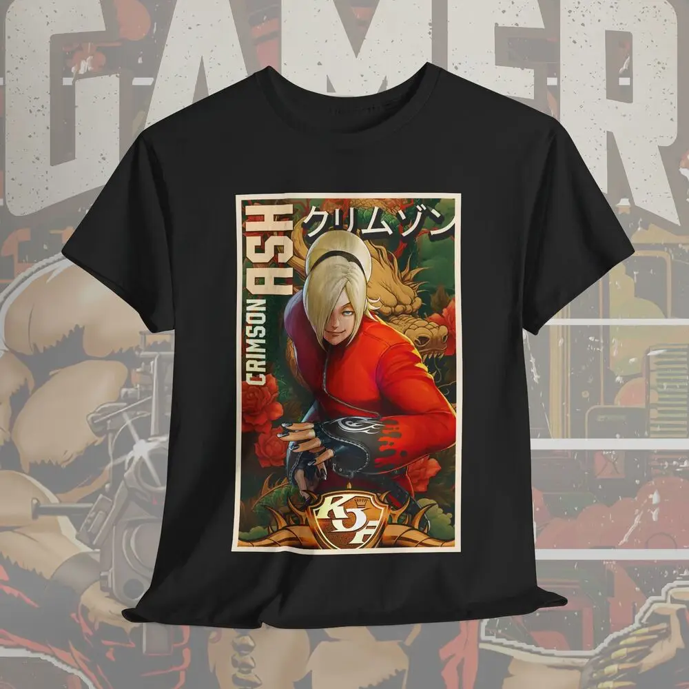 Игровая рубашка King of Fighters Ash Crimson футболка KOF унисекс для геймеров