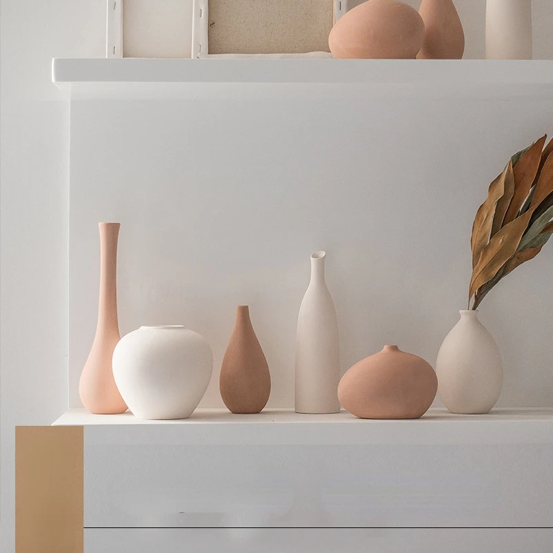 

Nordic Ceramic Vase Retro Creative Vase For Decor Home Farmhouse Living Room Shelf Table Bookshelf Mantel Ins Style Decoration