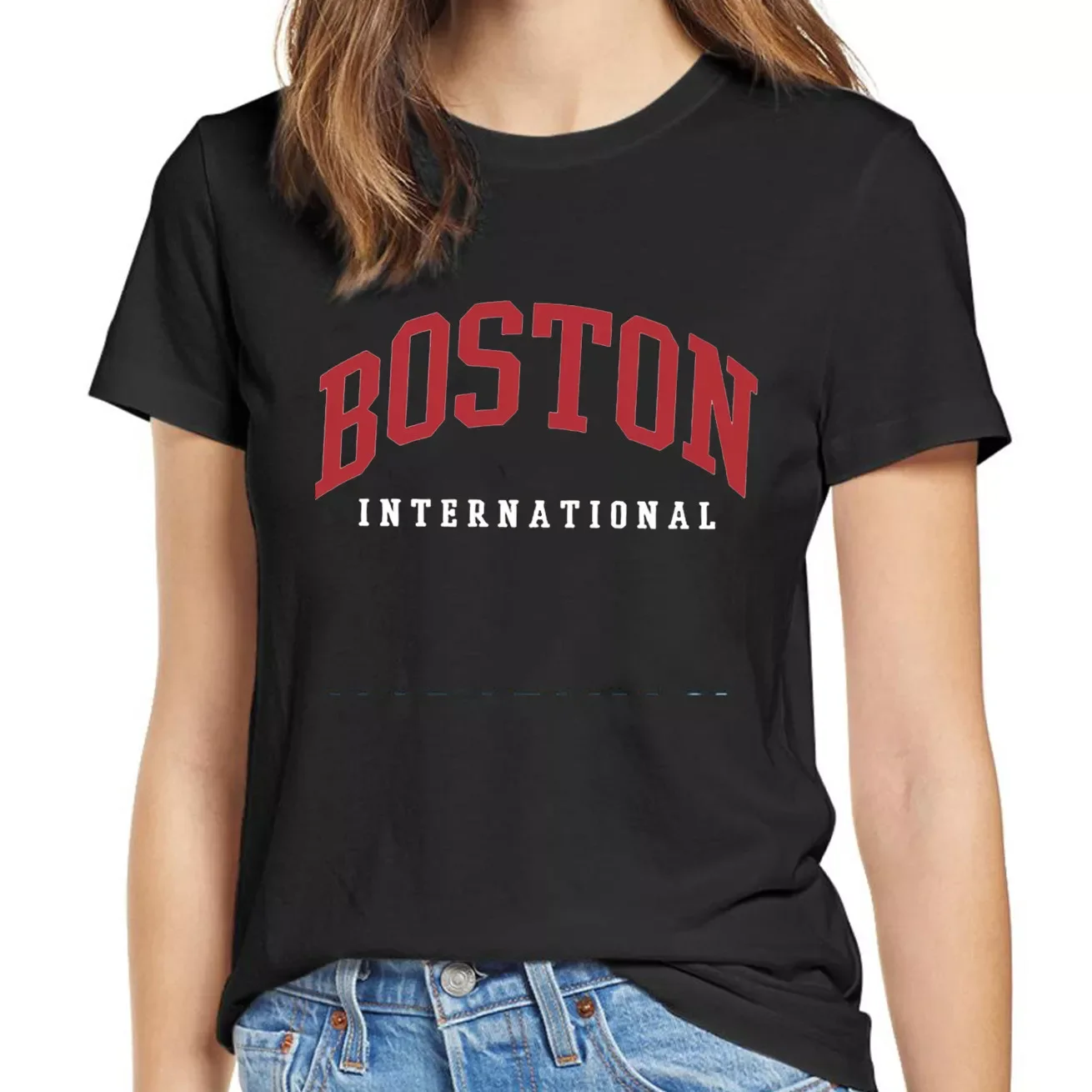 

Boston Harajuku Print T Shirt Girl Y2K Kawaii Graphic Tees Unisex USA 90s Cartoon Clothes,Drop Ship