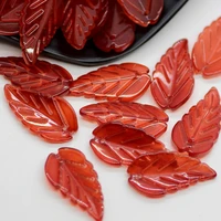 30pcs1224 new product leaf birch leaf glass antique hairpin making materials diy jewelry accessories
