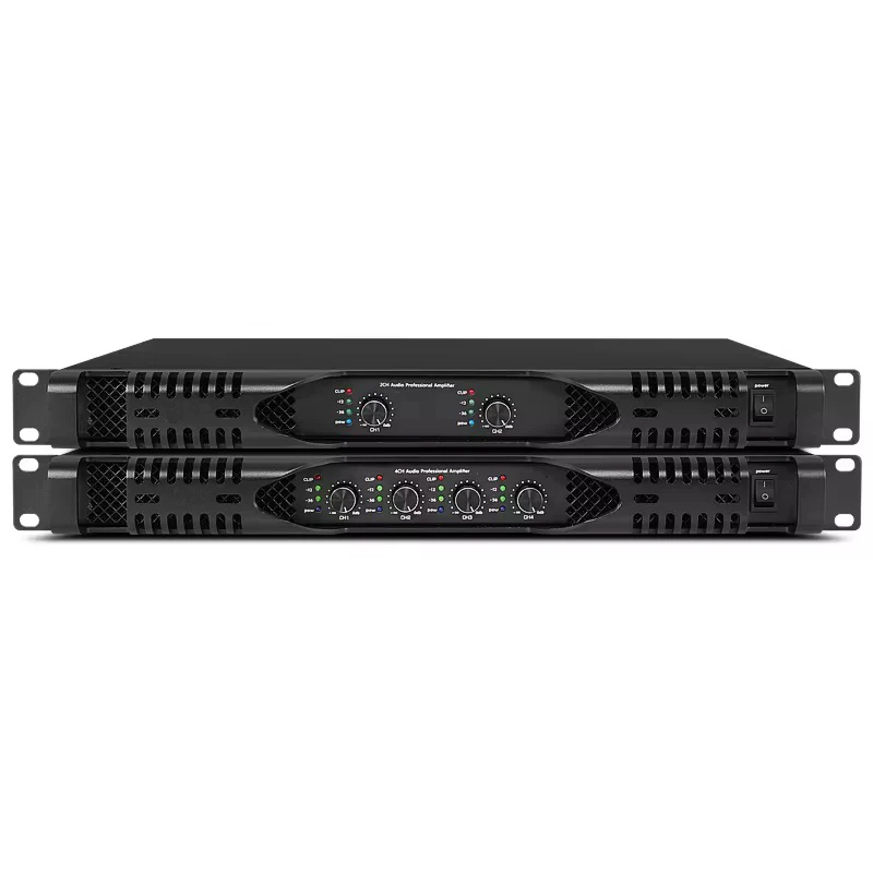 Фото PA41300 1U 1300W Усилитель мощности 4-канальный цифровой аудиоусилитель профессионального класса, усилитель мощности класса D для линейных массивов, предусилитель для акустических систем. №5