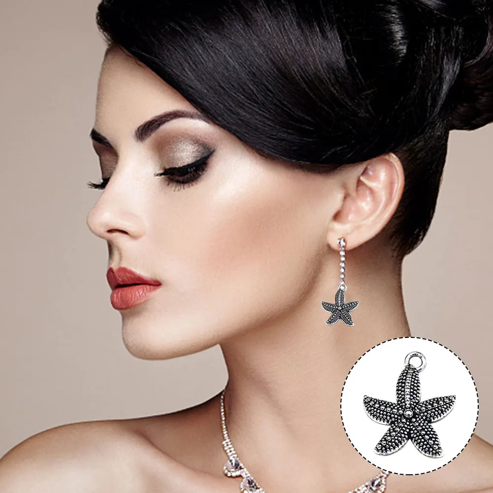 

30pcs Antique silver Jewelry Making Bracelet Necklace DIY Handmade Craft Making Sea Star Pendant
