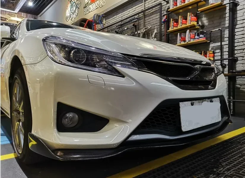 Передний бампер из настоящего углеродного волокна крышка спойлера для Toyota Reiz/MARK X