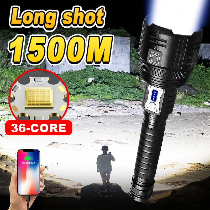 

XHP360 High Power LED Flashlight 5 Lighting Modes USB Rechargeable Flash Light Zoomable Outdoor Waterproof Torch For Hunting