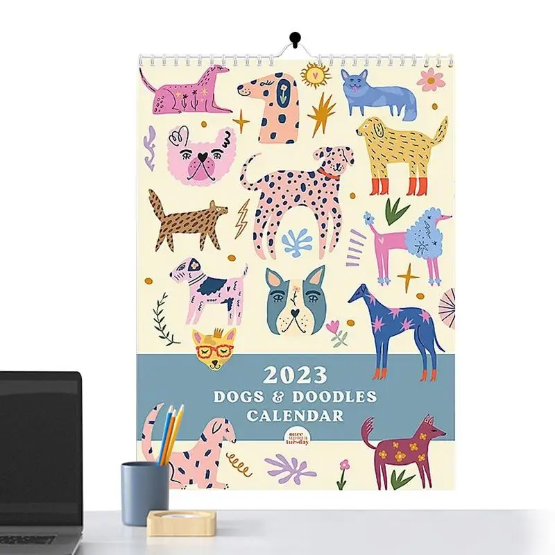 

2024 настенный календарь с забавной собакой, уникальный календарь, подарок для друзей, семьи, соседей, коллег, близких