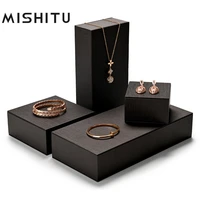 mishitu pu leather necklace ring earrings bracelet watch storage display stand jewelry display stand jewelry storage organizer
