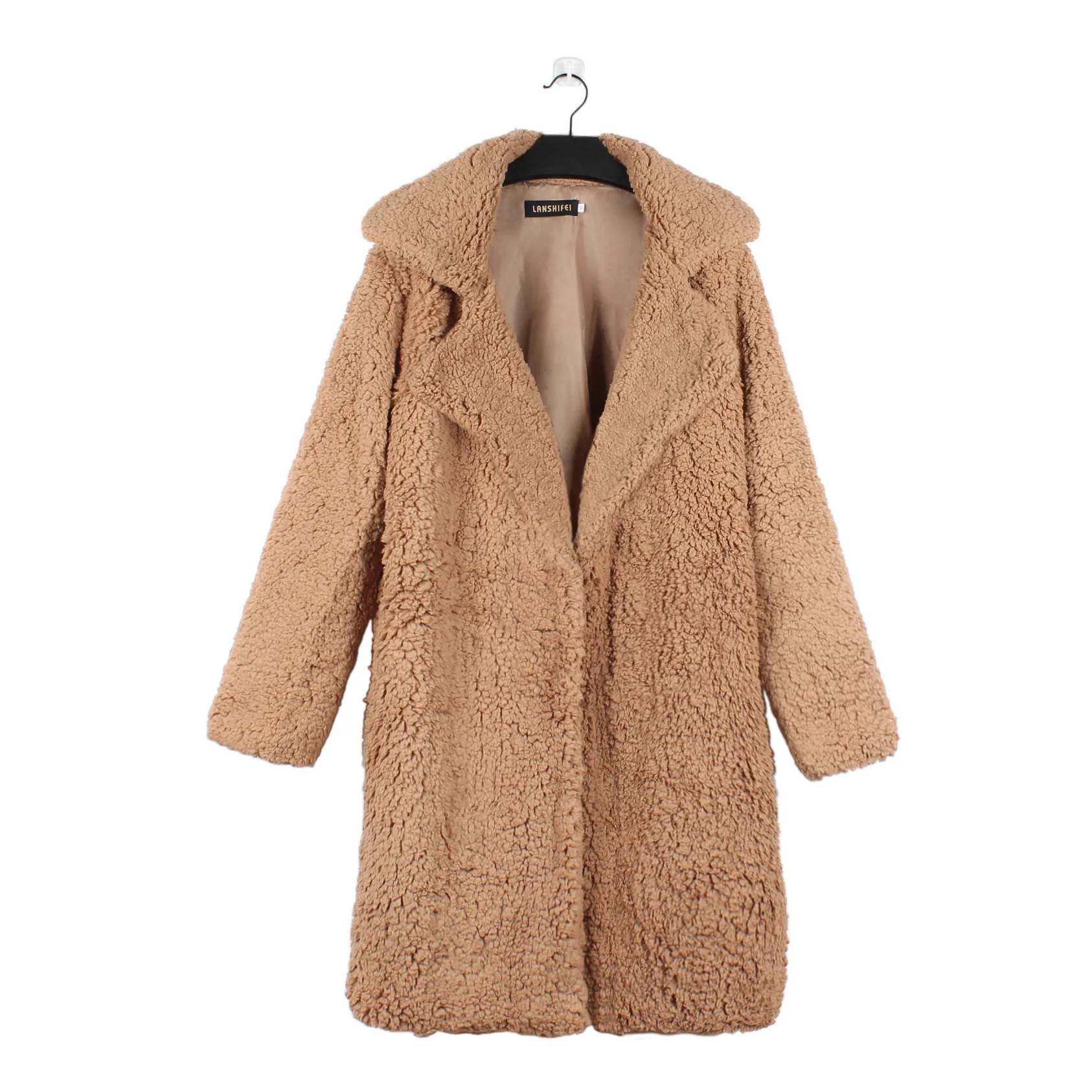 Women's Leather Fur Coat Autumn and Winter Long Faux Fur Coat Women's Warm Plush Top Faux Fur Coat