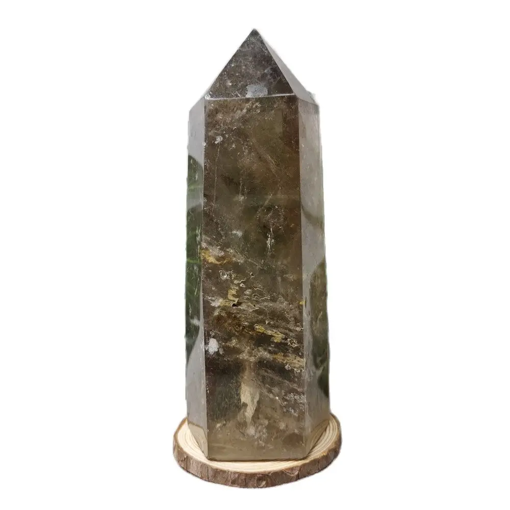 

Natural crystal Smoke Quartz Tower Rainbow Crystal Obelisk Sorcery altar Decorated Home Room Spiritual Gift Gem Healing