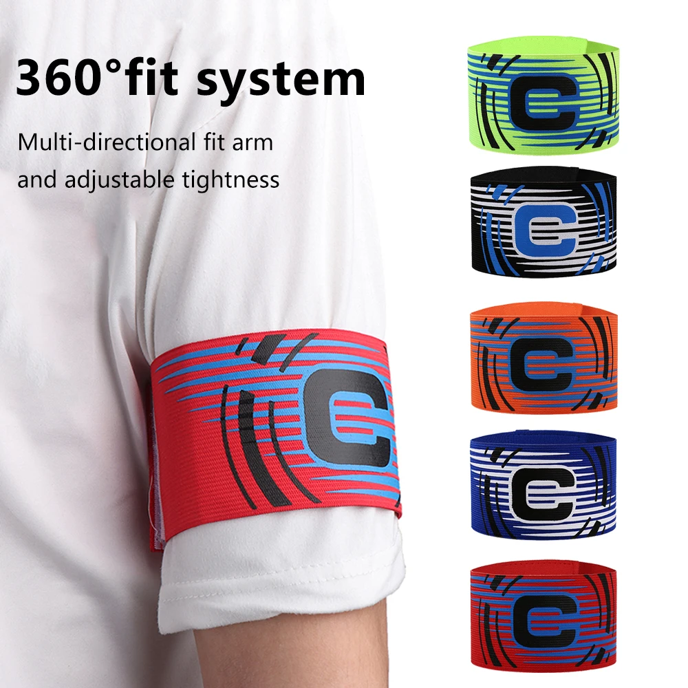

1PC Professional Football Captain Armband Adjustable Arm Band Leader Competition Soccer Player C Captain Group Armband Band