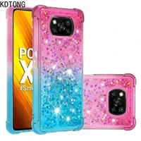 poco x3 nfc quicksand phone case for redmi 10 note 11 9 8 pro k20 mi 11t 9t pro 7a case anti fall shockproof tpu gradient shell