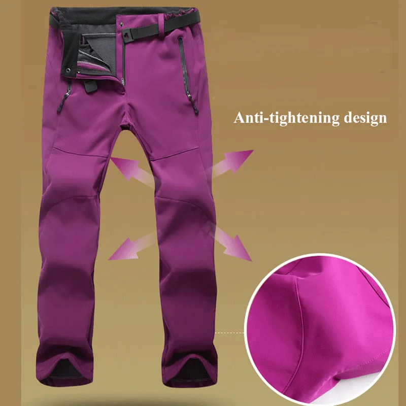 NUONEKO новые женские толстые флисовые теплые походные брюки для спорта на открытом