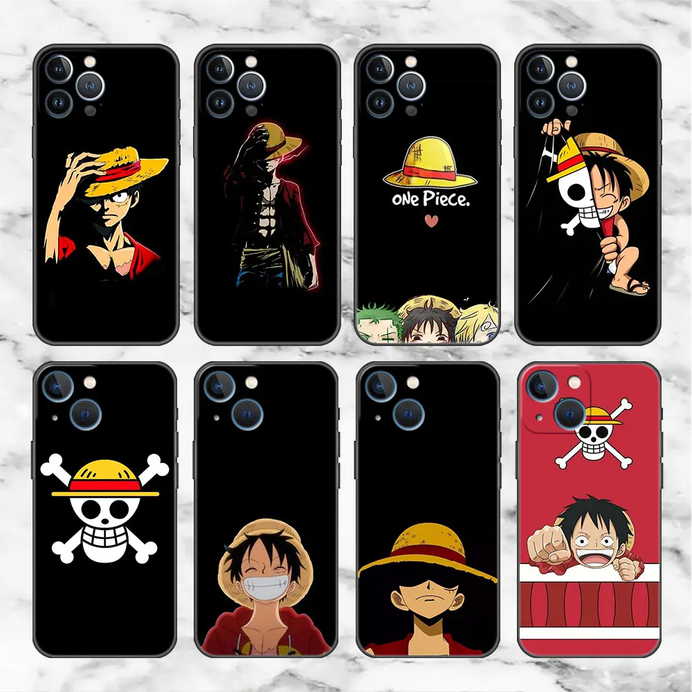

Mobile Phone Case for Apple iPhone 14 13 12 11 Pro Max 8 7 6 6S 14 Plus XR X XS 13 Funda Cover Soft Coque Pirate King Anime