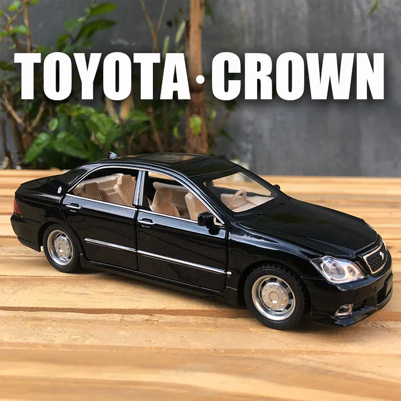 

Модель автомобиля Toyota CROWN из сплава Nicce 1:32, модель игрушечного автомобиля с литыми линиями, модель автомобиля, коллекция со звуком светильни...