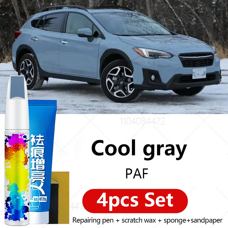 

Ручка для ремонта автомобильной краски для Subaru XV Crosstrek 1990-2025 гг. Аксессуары для ремонта царапин с краской 4 шт. Черный D4S Белый K1X Серый PAF Синий
