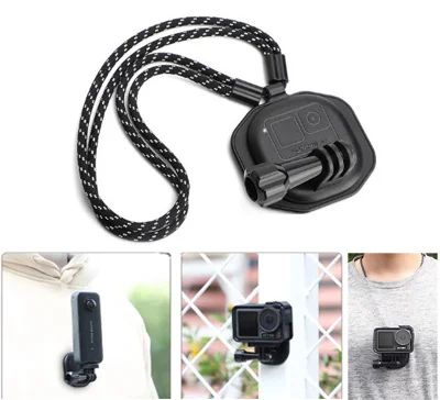

Magnetic Action Camera Mount Neck Holder for Insta360 X3 X2 Gopro 11 Mini DJI Action3 Camera Phone Chest Release Bracket Fhx-fg1