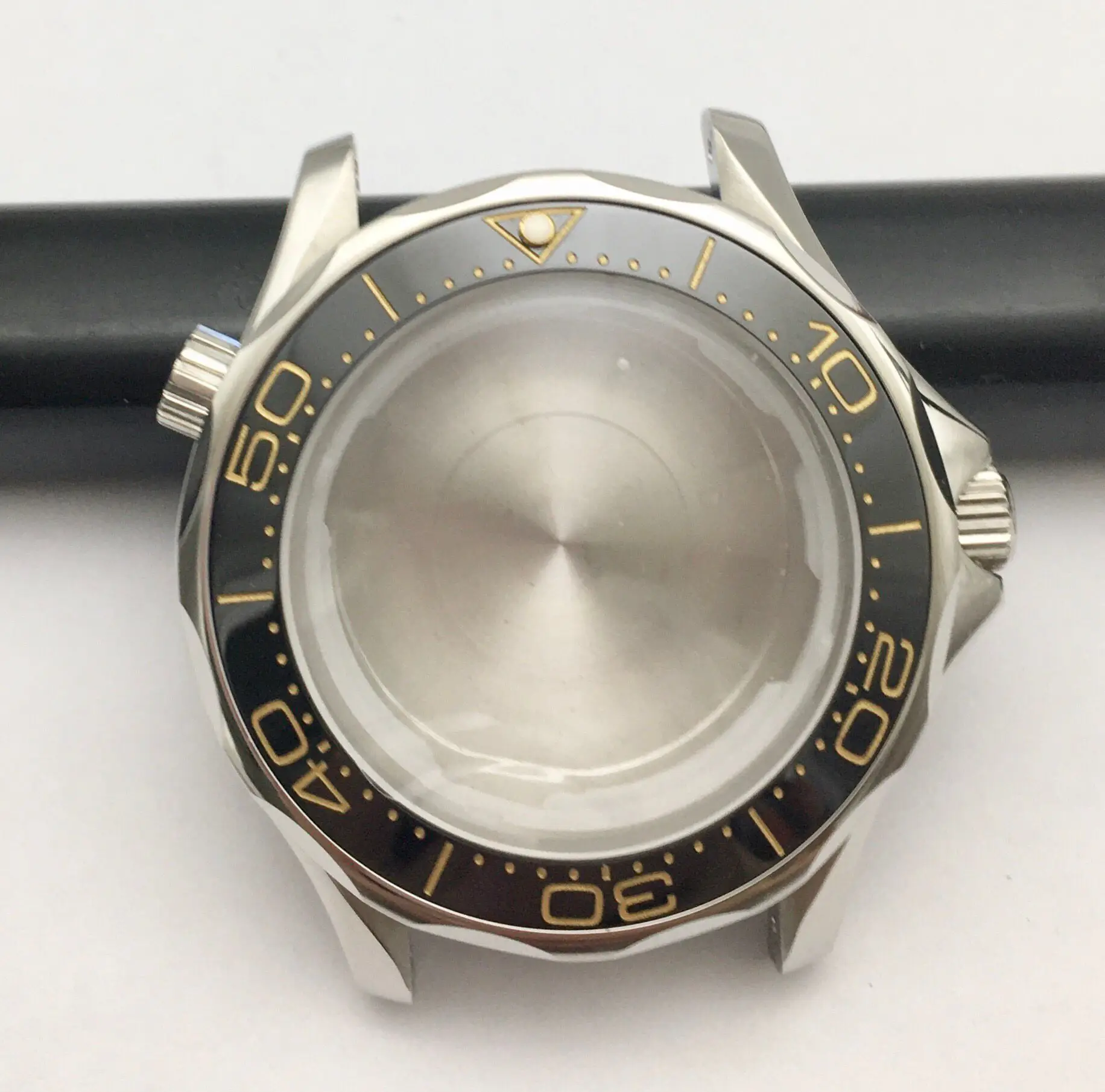 31MM literal NH35 watch Case For Omega Seamaster 300 Ceramic Ring Case Assembly 8215 8200 2813 NH35 NH36 Movement