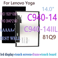 14 0 fhd uhd lcd for lenovo yoga c940 14 c940 14iil 81q9 lcd display touch screen digitizer assembly frame 5d10s39595 5d10s3959