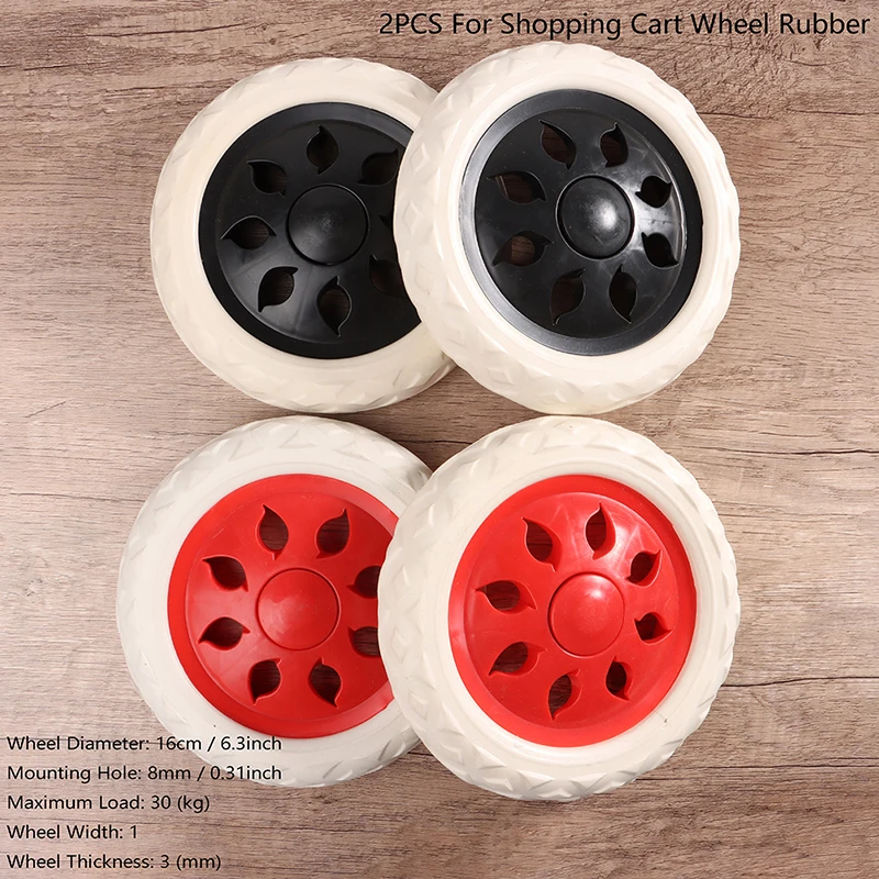 Black Travelling Trolley Caster Shopping Cart Wheels Rubber 