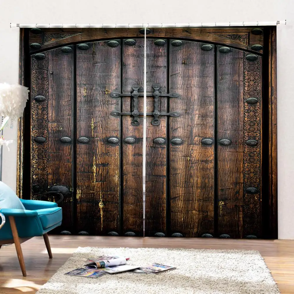 Дверные шторы с бортовым лесом роскошные затемняющие 3D оконные для гостиной