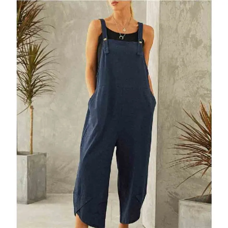 Женские брюки женские комбинезоны Комбинезоны на пуговицах топы Свободный