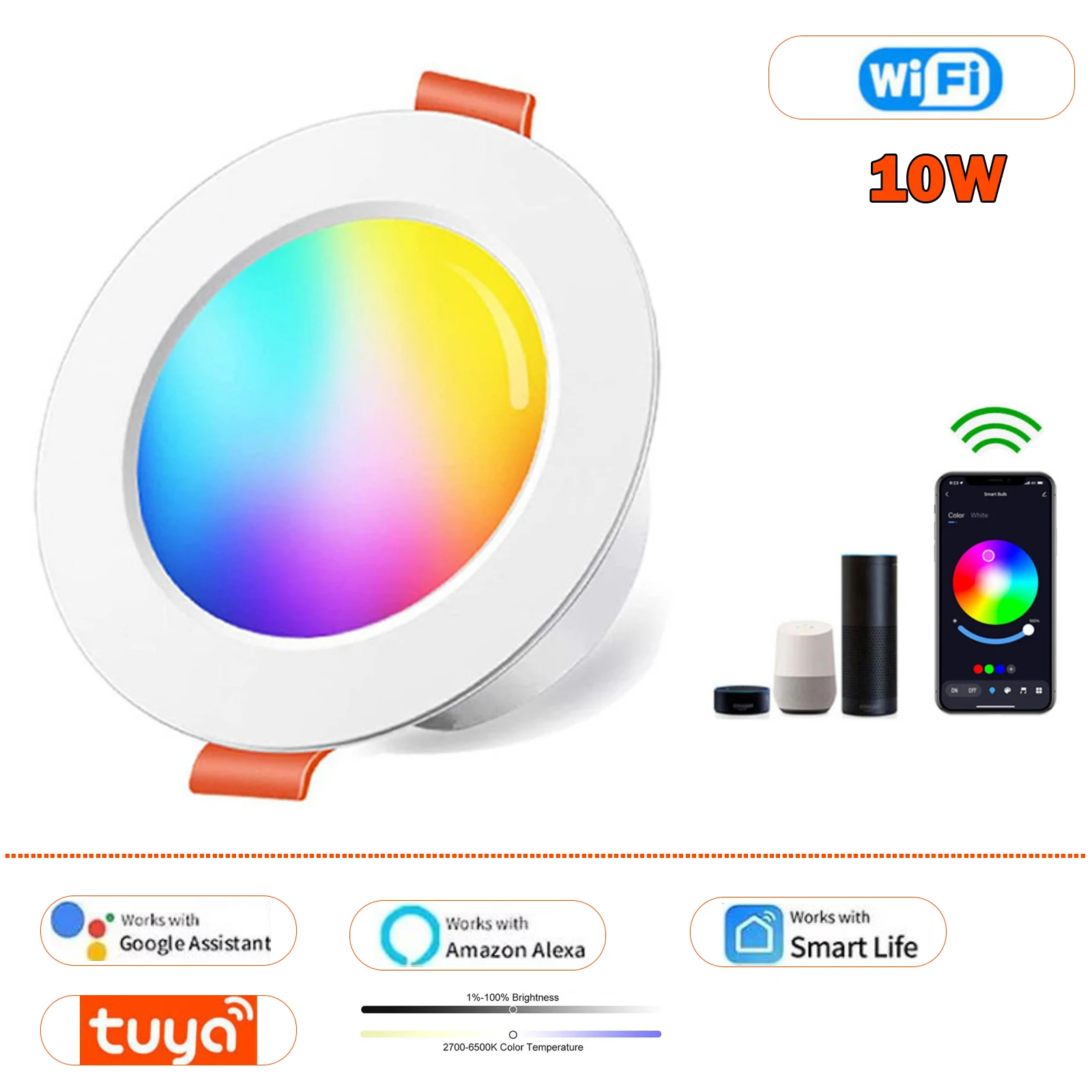 

Умный светодиодный потолочный светильник KISUFU RGB, 10/15 Вт