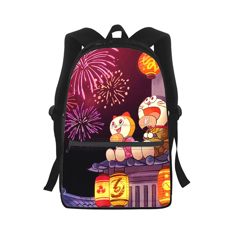 Doraemon Manga Anime Men Women Backpack 3D Print Fashion Student School Bag Laptop Backpack Kids Travel Shoulder Bag