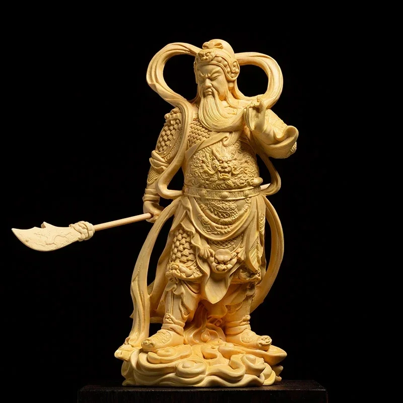 Фото Дверные Будды Gavin Веды Статуя Weituo Guan Yu Орнамент Guan Gong Резьба по дереву Домашний декор №2
