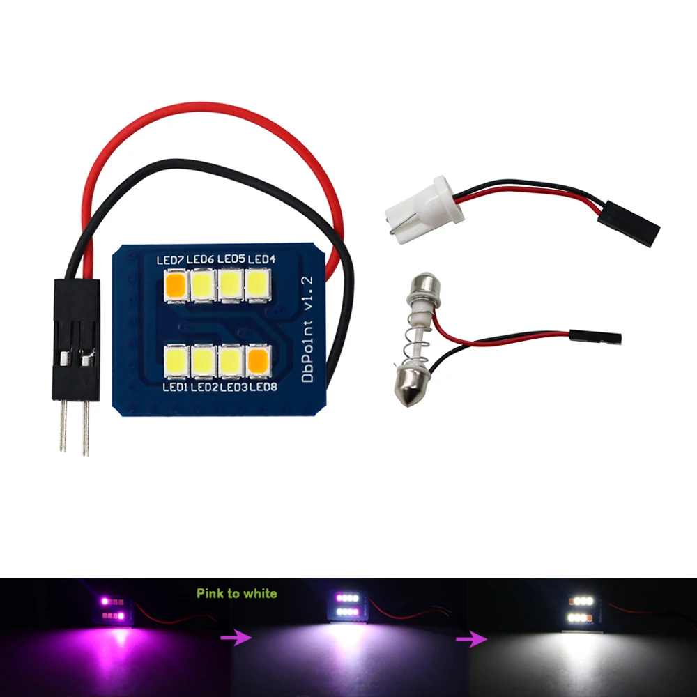 

10 шт. купольный светильник 2835 8smd светильник canbus автомобильная лампа для чтения карты лампа для салона автомобиля с адаптером T10 гирлянда 12 В постоянного тока