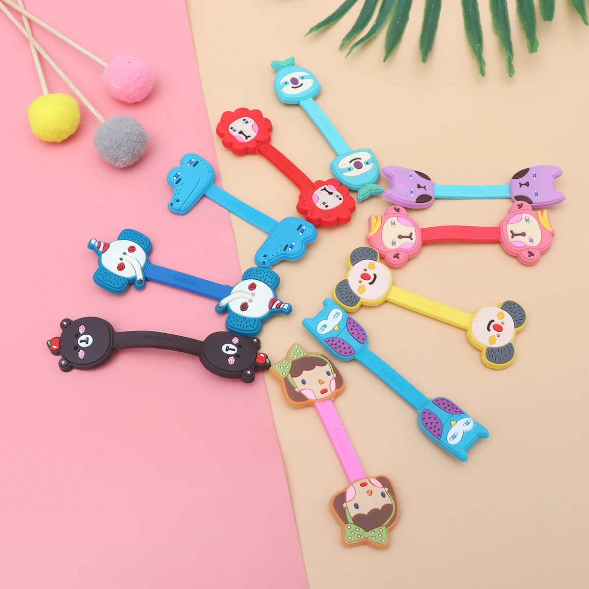 

10Pcs Cable Organizers Lightweight Creative Animal Shape Cartoon Cable Management Earphone Winders Cord Organizer for Computer