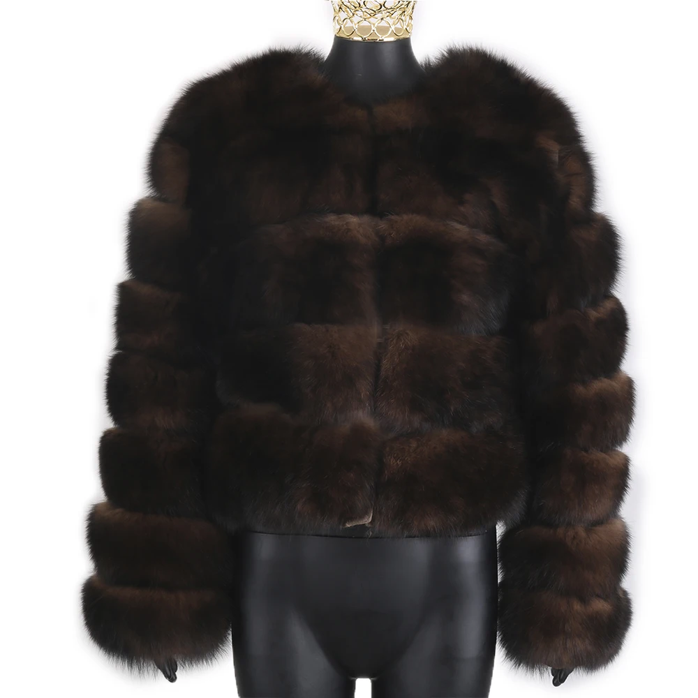 Fashion Women Coat Natural Fox Fur Coat Real Fox Fur jacket Winter Thick Warm Jackets Vest Custom Made xxxxxl Winter Warm