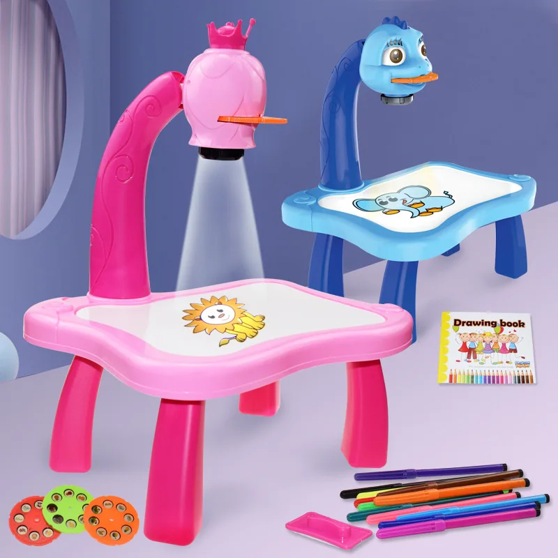 

Детская доска для рисования, игрушки, детский светодиодный проектор, художественный стол для рисования, декоративная игрушка, обучающий инструмент для раннего развития, игрушка для девочек