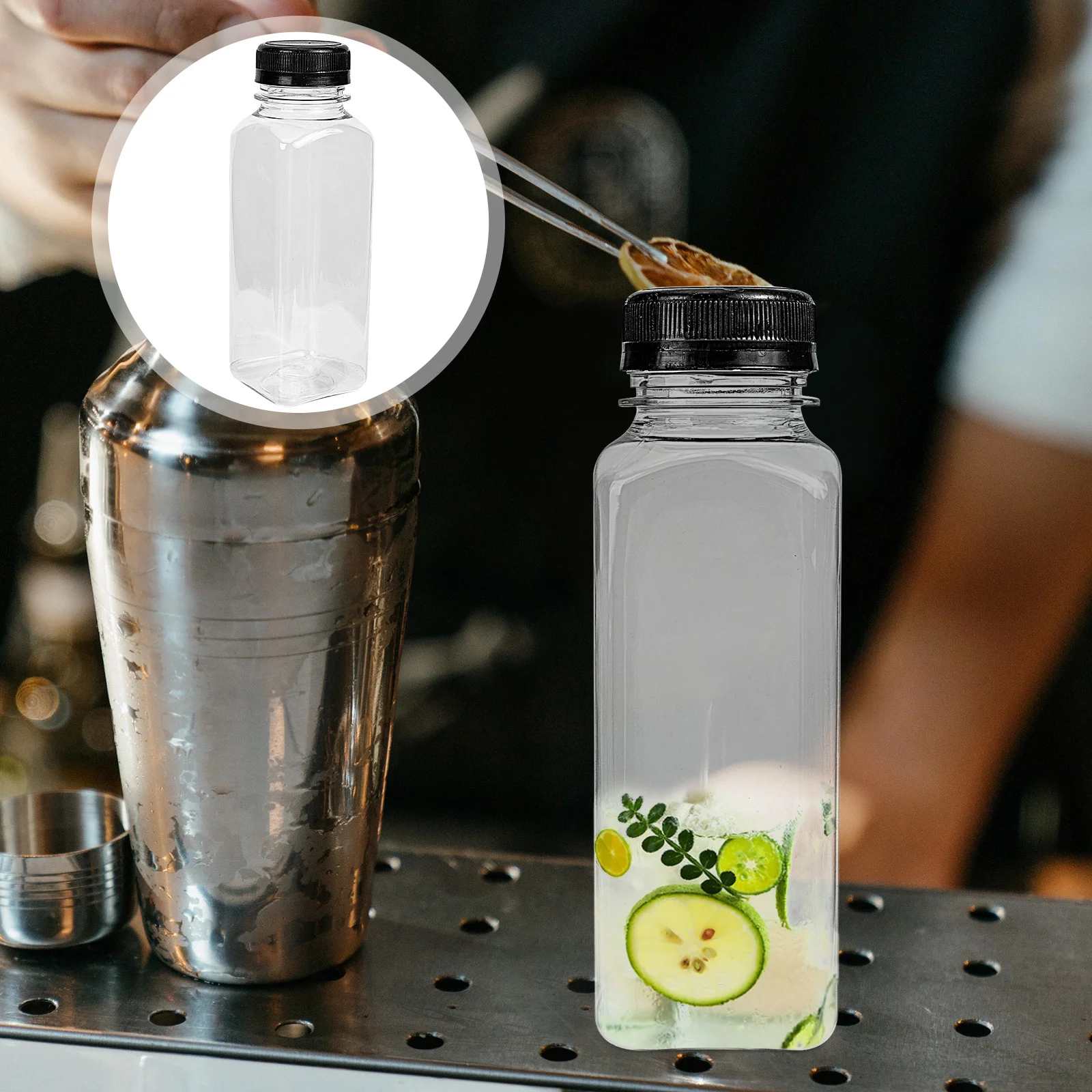 

Bottles Bottle Juicedrink Beverage Empty Withclear Containers Water Lidsparty Mini Drinking Jugs Container Cap Smoothie Fridge