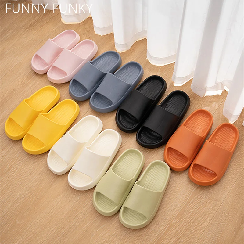 

Мюли женские/мужские домашние на толстой платформе, Нескользящие сандалии для дома и ванной, тапочки для лета, 2022