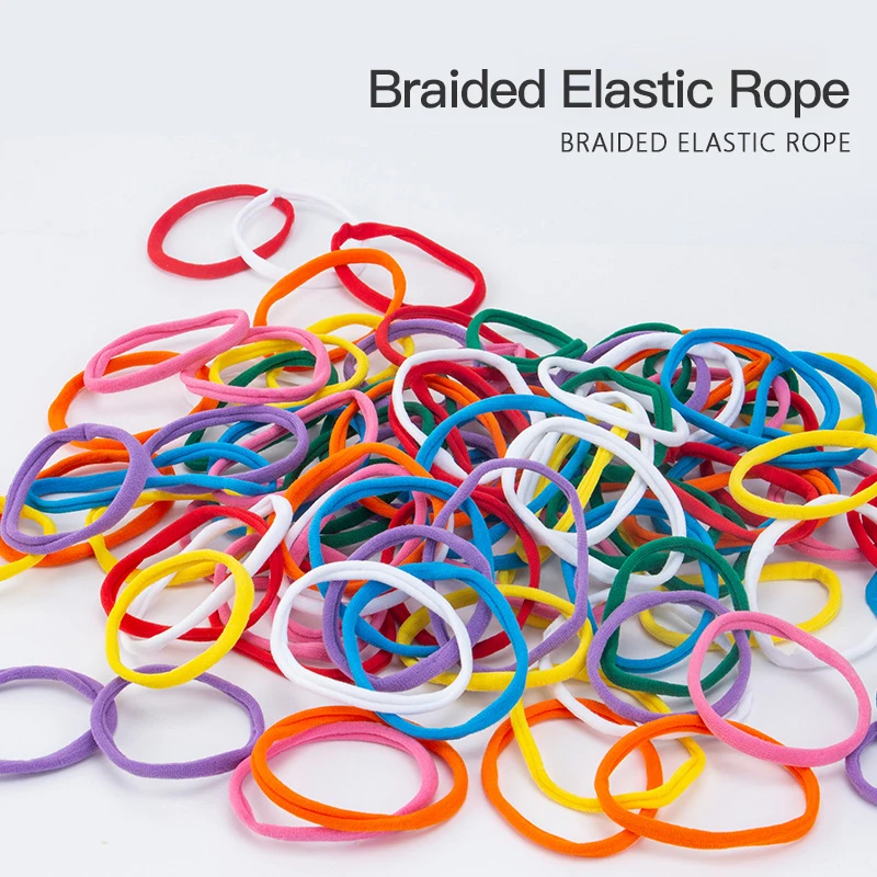 

New Arrival 96/Set DIY Braided Elastic Rope In 8 Colors Girl's favorite hand-knitted toys With Nylon Material Stretch String