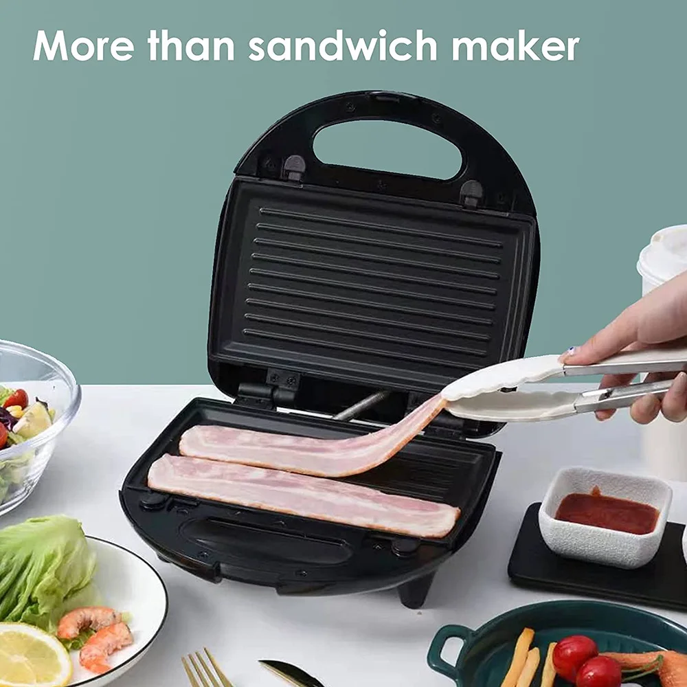 3 in 1 Breakfast Machine US 120V 800W Household Waffle Maker Electric Sandwich Stripe Bread Pancake Non Stick Pan |