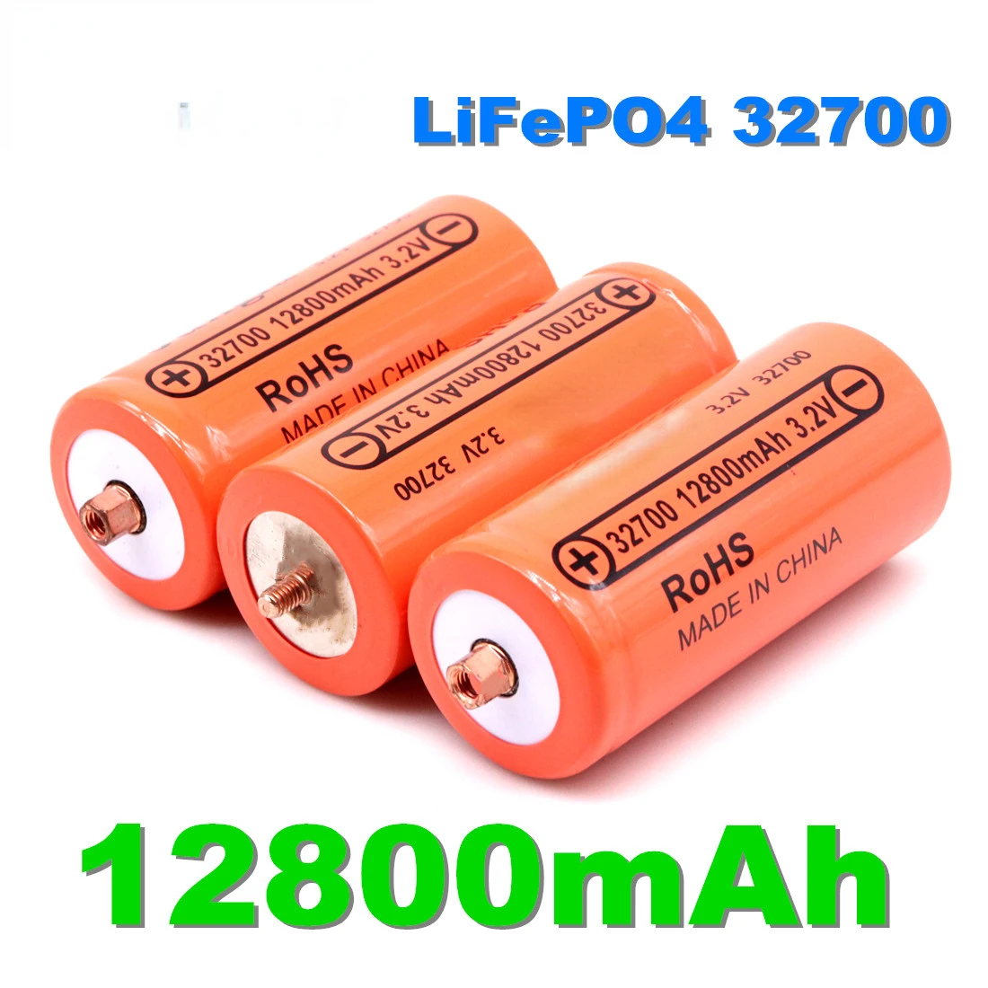 

100% Orignal 3.2V Lifepo4 32700 Battery 12.8Ah Rechargeable Battery Professional Lithium Iron Phosphate Power Battery with Screw